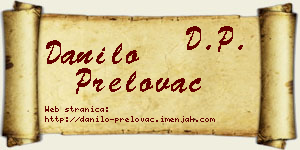 Danilo Prelovac vizit kartica